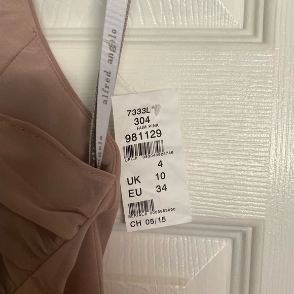 Chiffon V-Neck A-Line Chiffon Dress - Picture 5 of 6